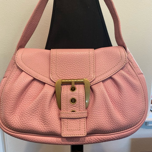 CELINE Leather PARIS MACADAM Logo plate Top Handle Shoulder Bag PREOWNED - Picture 1 of 16